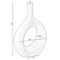 Uniquewise Contemporary White Ceramic Unique Shaped Flower Table Vase Centerpiece, 9 Inch QI004363.S.WT - alternate 6